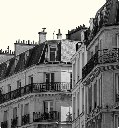 Image des toites d'immeubles Haussmaniens à Paris