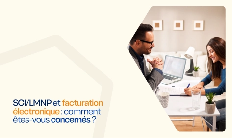 Investisseur immobilier échangeant avec un conseiller sur la facturation électronique pour SCI et LMNP