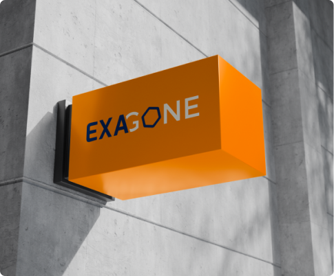 image d'une pancarte avec le logo d'Exagone