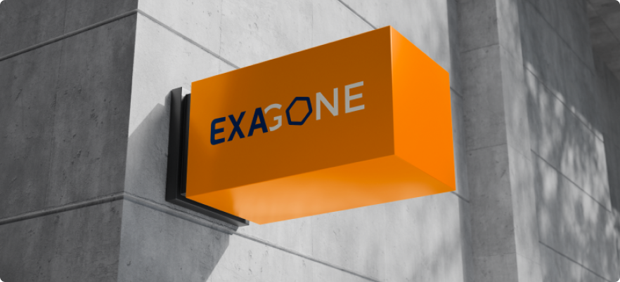 image d'une pancarte avec le logo d'Exagone